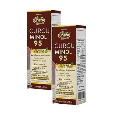 Imagem de Kit 2 Curcuminol Curcuma Condroitina Colágeno Tipo 2 Gotas 30mL Rápida Absorção 95% de curcuminoides Unilife