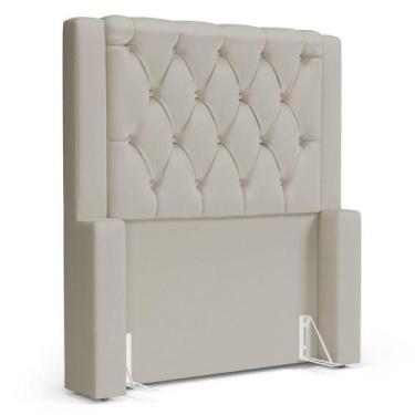 Imagem de Cabeceira Atena Para Cama Box Solteiro 90cm Capitonê Com Frame Sintéti