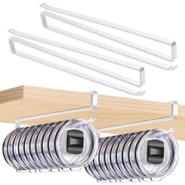 Imagem de Pacote com 2 organizadores de tampa de copo para armários de canto, suporte de copo que economiza espaço, armazenamento de acessórios de garrafa de água, solução de organização de armazenamento de