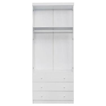 Imagem de Guarda Roupa Infantil Eloisa 2 Portas Branco Brilho - Phoenix Baby