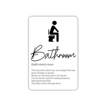 Imagem de Placa engraçada de metal para banheiro, citação "O melhor assento da casa", citações engraçadas de banheiro, placa de decoração de parede para banheiro, casa ou escritório, placa de alumínio vintage