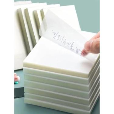 Imagem de Kit 5 Unidades Bloco Adesivo 50 Folhas Cada Post It 7,5 x 7,5 cm,Adesivo Transparente Bloco Pra Estudo, Anotações, Lembrete
