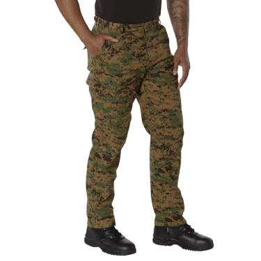 Imagem de Calça cargo militar Rothco Camo tática BDU (uniforme de batalha), Reta, Woodland Digital Camo, X-Small