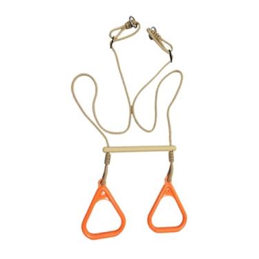 Imagem de Dynwave Argolas de ginástica, barra fixa para exercícios em casa, ideal para treinamento de força em ambientes internos e externos, perfeitas para crianças.