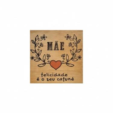 Imagem de Quadrinho Decorativo de Madeira - Felicidade é seu Cafuné
