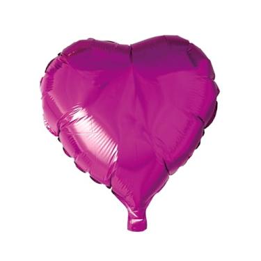 Imagem de BALAO METALIZADO CORACAO C/CANUDO PINK 18 "