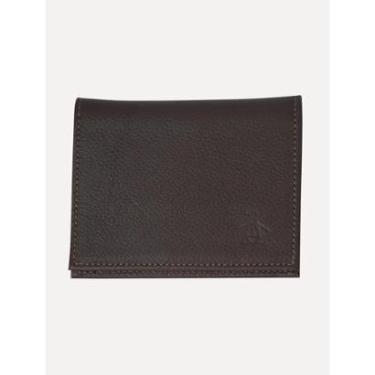 Imagem de Carteira Original Penguin Masculina Couro Mini Vertical Logo Marrom Café-Masculino