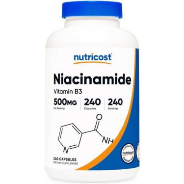 Imagem de NIACINAMIDA Vitamina B3 500 mg 240 Caps Nutricost