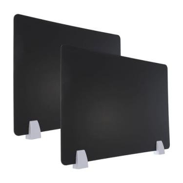 Imagem de PATIKIL Divisória de mesa de 40 x 60 cm, 2 conjuntos de painéis de privacidade de mesa de acrílico para escritório, divisórias de teste de mesa, painel portátil, protetor contra espirros para pia de
