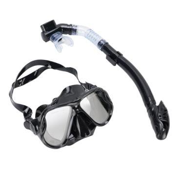 Imagem de Generic Conjunto de Snorkel Adulto, Lente de Vidro Temperado de Alta Definição para Equipamento de Mergulho Adulto para Mergulho (Preto)