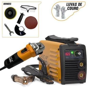 Imagem de Máquina de solda inversora gp 165a bivolt + Acessórios - Pró Euro - PR