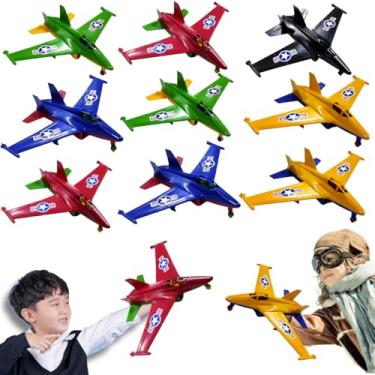 Imagem de 10 Avião Brinquedo Caça De Guerra Jato Infantil Plástico Kit (10 Avião JATO 2 DE CADA)