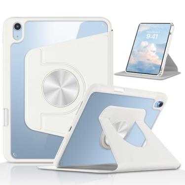 Imagem de BENTOBEN Capa magnética para iPad A16 (11ª geração 11 polegadas 2025), iPad 10ª geração 10 polegadas 2022, capa protetora fina translúcida de TPU macio para iPad 11ª/10ª geração, branca/transparente