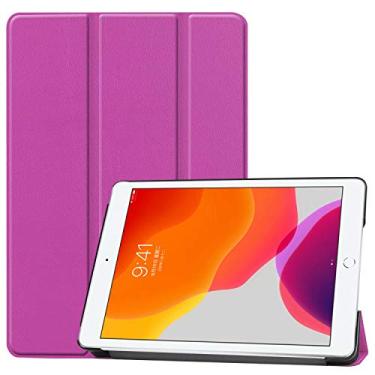 Imagem de Capa de couro para Apple iPad 10.2 2019, 7ª 2020, 8ª geração, ultrafina, suporte fólio, leve, hibernar/despertar, capa inteligente para iPAD 10,2 polegadas, A2197, A2198, A2200, A2428, A2429, A2430