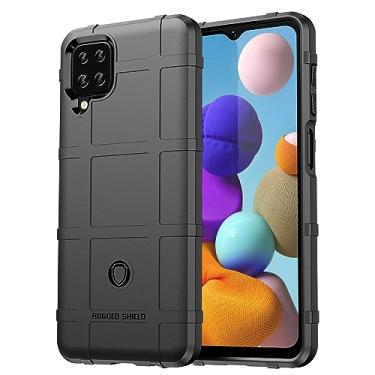 Imagem de IDEWEI Capa para Samsung Galaxy A12, fibra de carbono refinada, anti-queda, anti-impressões digitais, proteção integral. A capa do telemóvel é compatível com Samsung Galaxy A12