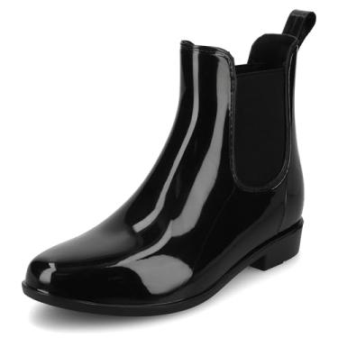 Imagem de Journee Bota de Chuva Feminina Impermeável Drizzle, Preto, 35