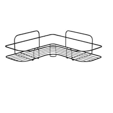 Imagem de Suportes Porta Shampoo Organizador De Metal Para Banheiro Cozinha Prateleira Com Adesivos(Canto - Modelo 01)