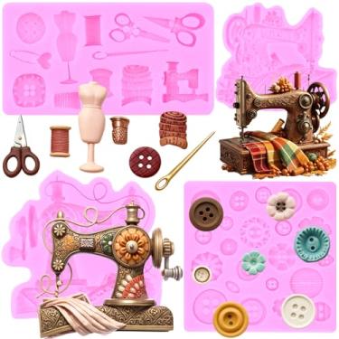 Imagem de MIYAHOUSE Ferramentas de costura Fondant Moldes de silicone para decoração de bolos, topo de cupcake, pasta de goma de chocolate, argila de polímero, conjunto de 4