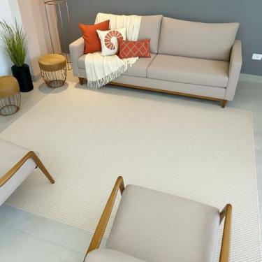 Imagem de Tapete Sala 2x3 Dubai Antiderrapante Fácil De Limpar (AREIA LISTRADO)