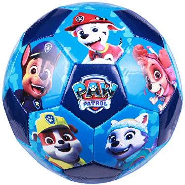 Imagem de Bola de futebol da Patrulha Canina tamanho 5, Chase, Skye, Rubble, Marshall e Everest oficialmente licenciada para jogadores de futebol para meninos e meninas, azul