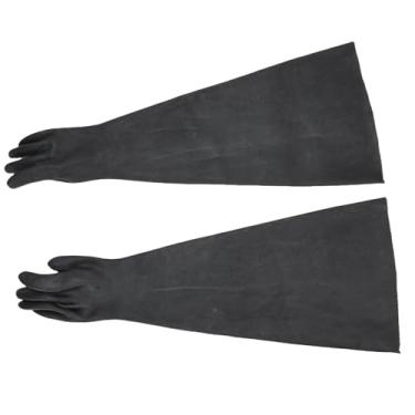 Imagem de Cryfokt Luvas de Jato de Areia Luvas de Gabinete de Látex à Prova de Desgaste para Trabalhos de Segurança, Durabilidade Excepcional, Espessura e Flexibilidade Ideais, 1 par para Aplicações Industriais