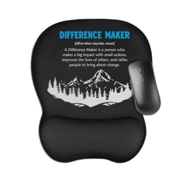 Imagem de Aganmi Mouse pad ergonômico preto engraçado com descanso de pulso, portátil antiderrapante para alívio da dor, laptop, material de escritório, acessórios de decoração de mesa, colega de trabalho