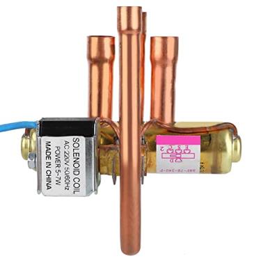 Imagem de YOUTHINK Válvula Reversora de Quatro Vias para Ar Condicionado, Material de Cobre, Operação Confiável Sob Baixa Pressão, Usada Em Sistemas de Bomba de Calor para Refrigeração e Aquecimento