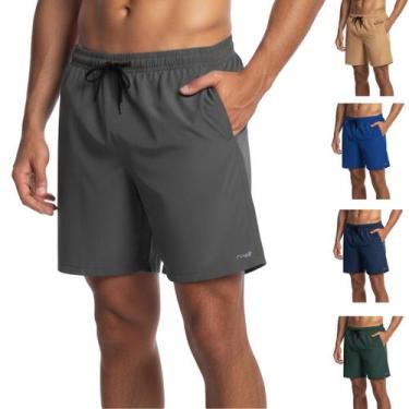 Imagem de Kit 5 Bermuda Short Masculino Tactel Academia Treino Praia - Ripoll, C