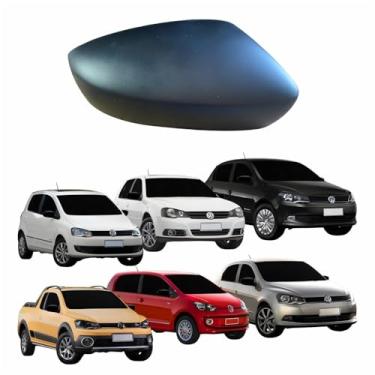 Imagem de Capa Retrovisor Vw Fox Gol Saveiro Voyage G6 2013 Até 2016 Up Golf 2013 2014 METAGAL Sem Furo Texturizado Lado Direito Passageiro