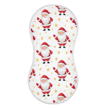 Imagem de xigua Conjunto de 2 panos caprichosos de musselina de Papai Noel para arroto, panos super macios e absorventes, roupas de arroto de algodão, presente de chá para recém-nascidos, bebês meninas e
