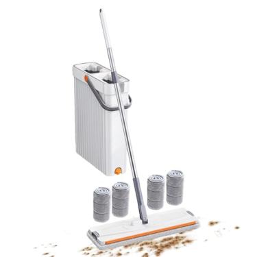 Imagem de Kit De Mopa Com Balde | Lavável e Multiuso com Esfregador - Esfregona e Balde para Limpeza de Pavimentos - Para Mármore Cozinha Casa de Banho Sala Janela Dormitório Apartamento