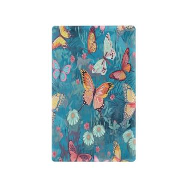 Imagem de Wassud Placa de cobertura para interruptor de luz, 1 capa de tomada em branco, placa de parede, borboletas coloridas, decoração de casa, sala de estar, quarto, decoração