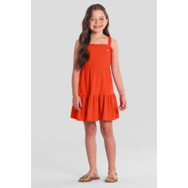 Imagem de Vestido infantil menina quadriculado brandili Vermelho, 8, Vermelho