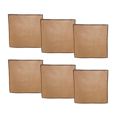 Imagem de Cj 6 Guardanapos de Tecido Linho Lévis Bege 40x40cm Lyor