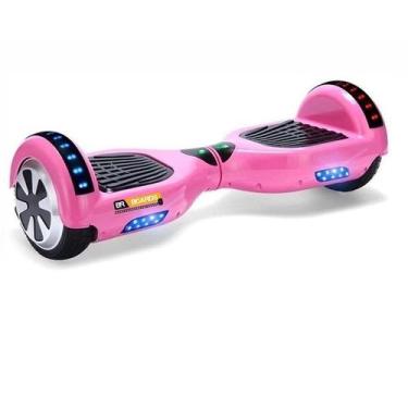 Imagem de Hoverboard 6.5" Rosa BR Boards Bluetooth Led Lateral E Frontal Bolsa -