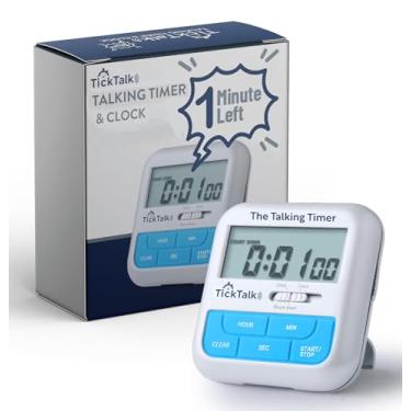 Imagem de TickTalk Talking Timer e relógio. Mantenha as crianças ou você mesmo dentro do cronograma. Ótima alternativa para um temporizador visual. Não há necessidade de olhar!