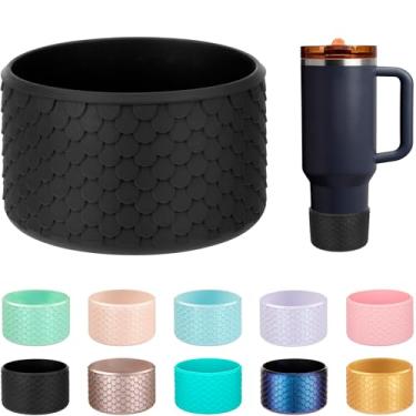 Imagem de Soledea Base De Silicone Para Copo Stanley, Capa Protetora Brilhante 20-40 Oz E Garrafa Água Hydro Flask 12-24 Oz, Antiderrapante Garrafas Esportivas