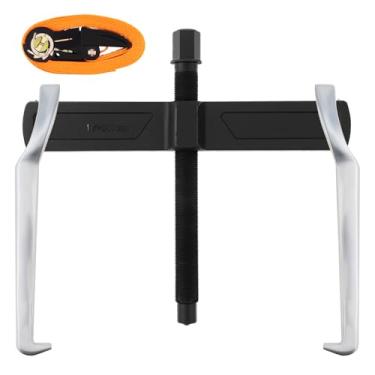 Imagem de ChgImposs Extrator de engrenagem de 2 garras de 35,5 cm, extrator de rolamento reversível CR-V resistente para remoção de polias, volantes, rolamentos, engrenagens, tambores de freio, com correia