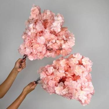 Imagem de Kit Arranjos de Flores Artificiais 45cm – Mini Orquídeas em Vaso Decorativo para Mesa, Casamentos e Decoração de Ambientes(10,Salmão)