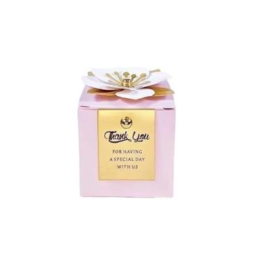 Imagem de GTIANHE-TAN Pequenas caixas de presente para lembrancinhas de festa, pacote a granel, embalagem versátil (rosa, 20 peças_6,5 x 6,5 cm)