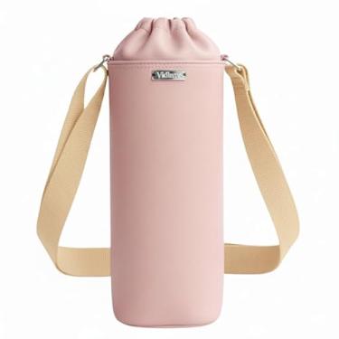 Imagem de Bolsa Térmica (ROSA) RAMIERE para Garrafa de 1 LITRO em Couro Sintético - Coleção Cores VERÃO 2026