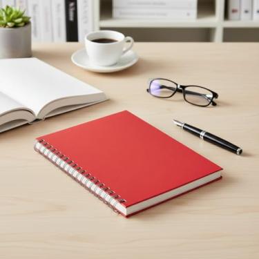 Imagem de Caderno Planner B5, Capa em PU, Vermelho, Design Funcional, Ideal para Uso Diário, Trabalho e Estudo