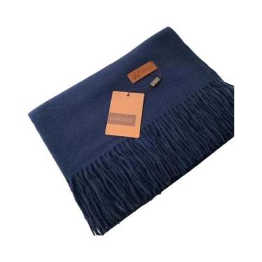 Imagem de Cachecol Feminino Grosso E Quente De Cashmere 2024 Inverno Cor Sólida 