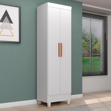 Imagem de Armário Multiuso 2 Portas com Pés Lite Móveis Leão - Branco