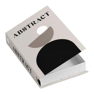 Imagem de Caixa de armazenamento de livros falsos para decoração de casa e escritório, livro falso decorativo com compartimento oculto para organizar artigos de papelaria e pequenos itens, 26 x 17 x 4 cm em