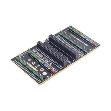 Imagem de Placa LED de expansão Pico botão de status e redefinição GPIO para Raspberry Pi Pico, cabeçalhos empilháveis de 2 × 20 pinos, LEDs indicadores de IO, placa de expansão de depuração e prototipagem