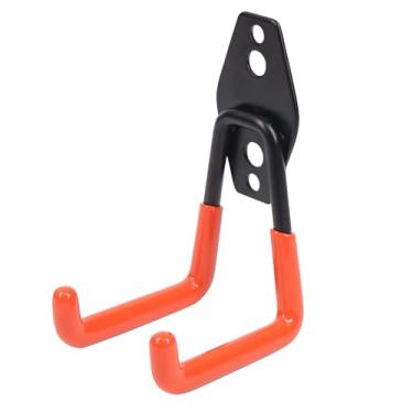 Imagem de Gancho em J preto resistente, gancho de armazenamento de garagem de aço carbono de 12 cm x 6,9 cm para ferramentas de organização, escada, bicicleta
