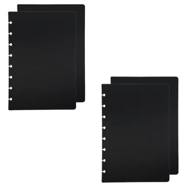Imagem de ITSYHPRO 2 conjuntos de capas de disco à prova d'água para notebook, capa de planejador de disco júnior compatível com Circa Arc TUL e Happy Planner (júnior, preto2 conjuntos)