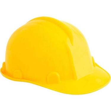 Imagem de Capacete Aba Frontal Amarelo Com Carneira Plastica Classe B - Vonder