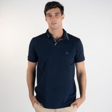 Imagem de Camisa Polo Acostamento Frisos Marinho-Masculino